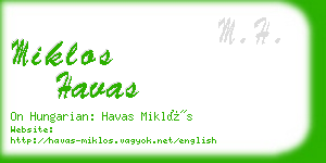 miklos havas business card